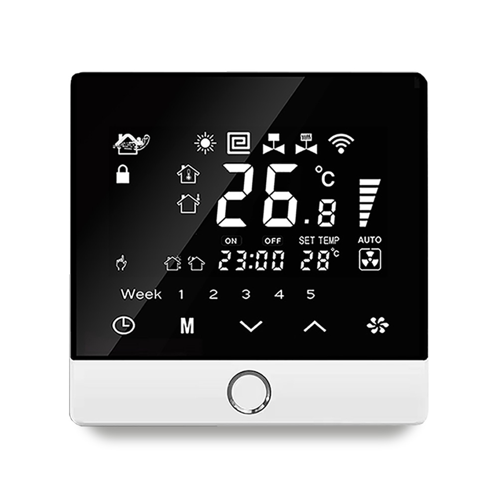 Smart Wifi Thermostat - 2 pipes Air Conditioning Thermostat Temperature Controller, Room Smart Thermostat, Remote, Voice Control AC Control
