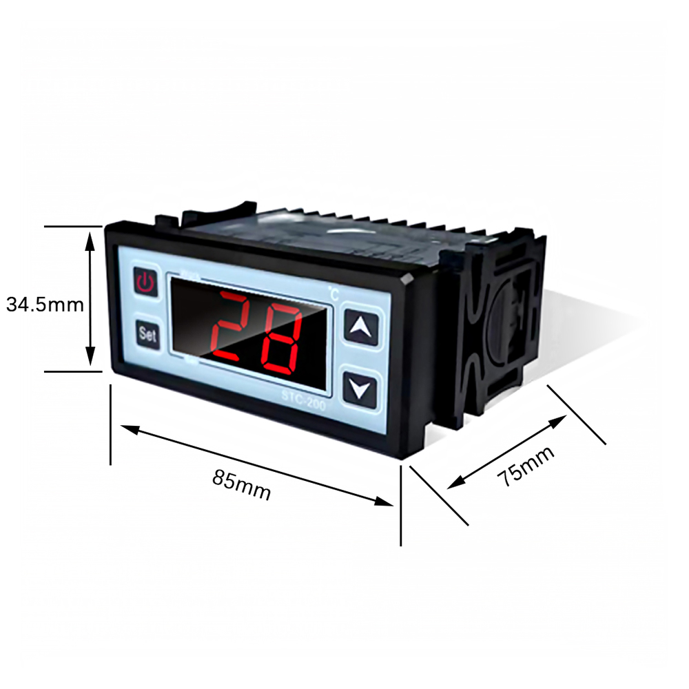 STC200-Digital Thermostat Refrigeration Heating Use Refrigeration Seafood Ma Heaters and Various Other and Temperature