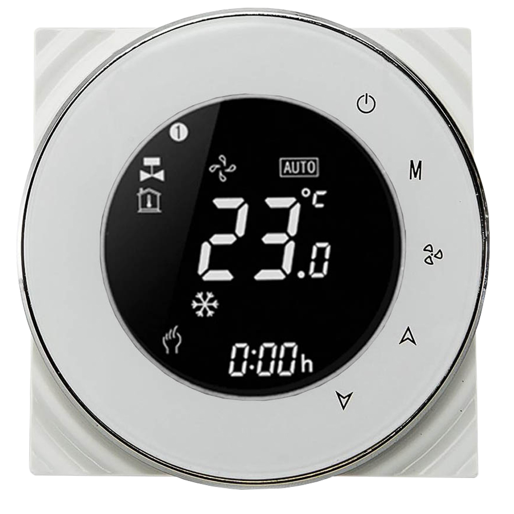 WiFi Smart Touch Thermostat Temperature Controller For 2 Pipe Central Air Conditioner 3 Speed Fan Coil Unit Control