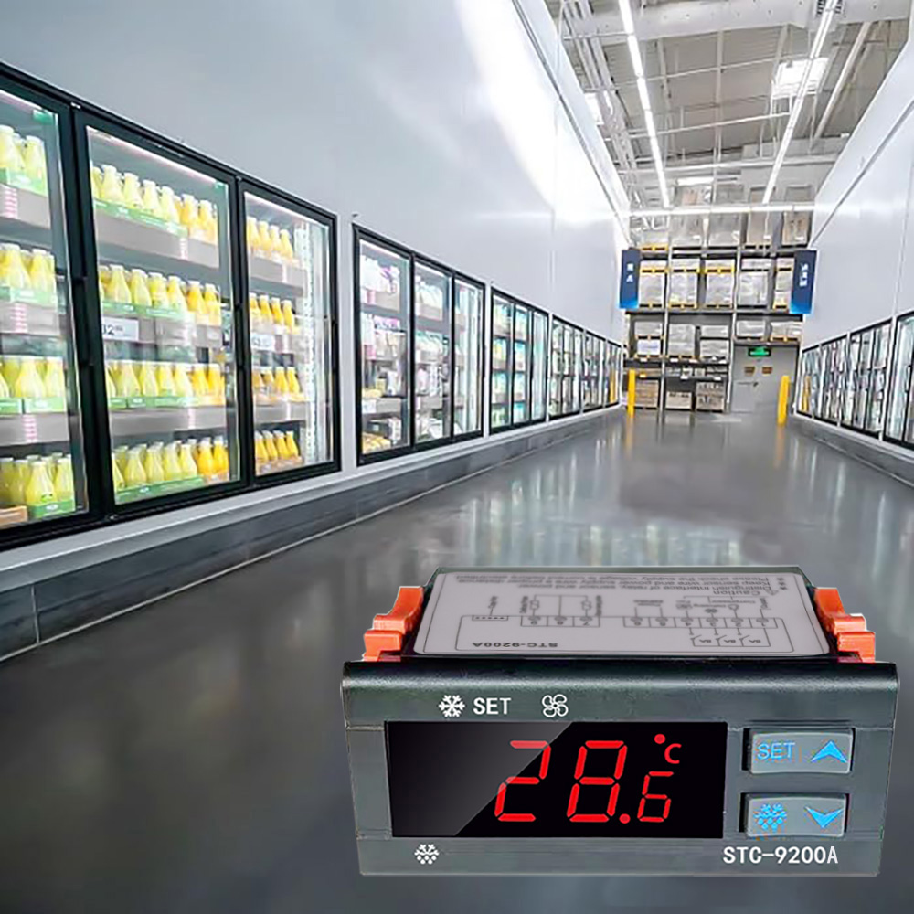 STC-9200 Digital Temperature Controller Thermostat Regulator,Refrigeration Defrost Fan Controller,Freezer Electronic Thermostat 220V