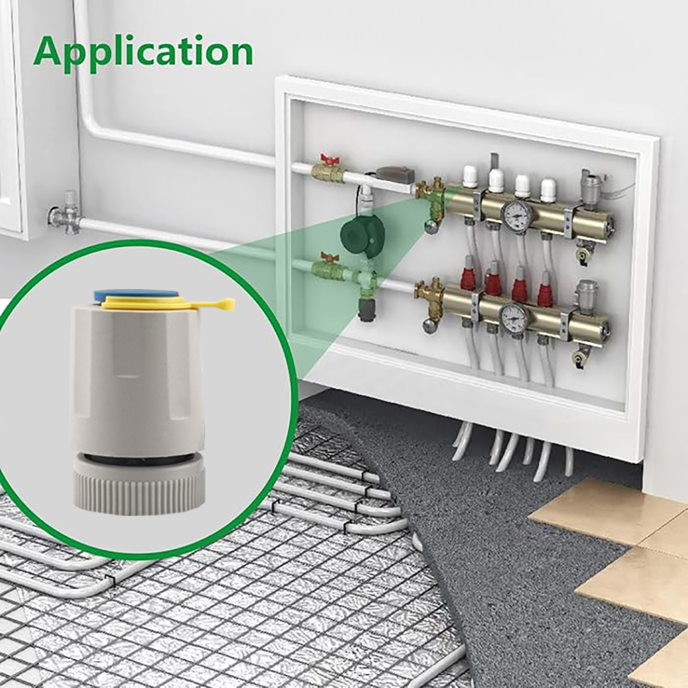 Electric Actuator Valve, Thermoelectric Actuator, Floor Heating Radiator Valve Visual Electric Electric Actuator, For Thermostat Heating Radiator(Normally Closed)