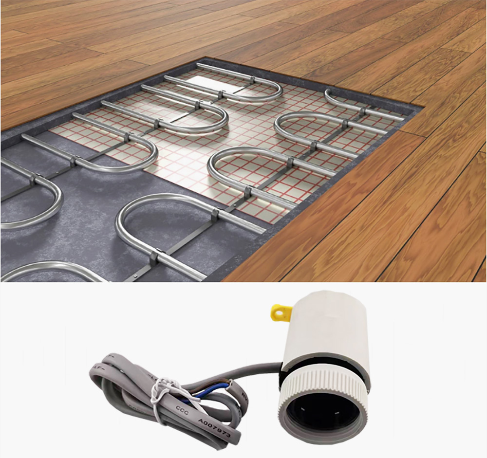 Electric Actuator Valve, Thermoelectric Actuator, Floor Heating Radiator Valve Visual Electric Electric Actuator, For Thermostat Heating Radiator(Normally Closed)
