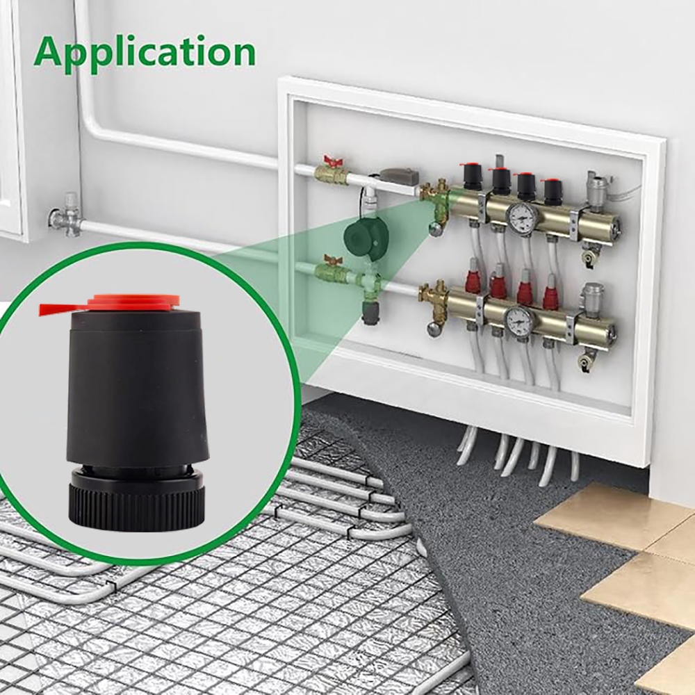 Electric Thermal Actuator, AC230V On/Off Normally Open Close For Underfloor Heating Circuit Manifold For Under Floor Heating System 