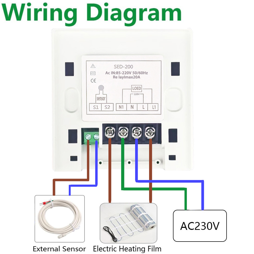 SED200 floor heating thermostat