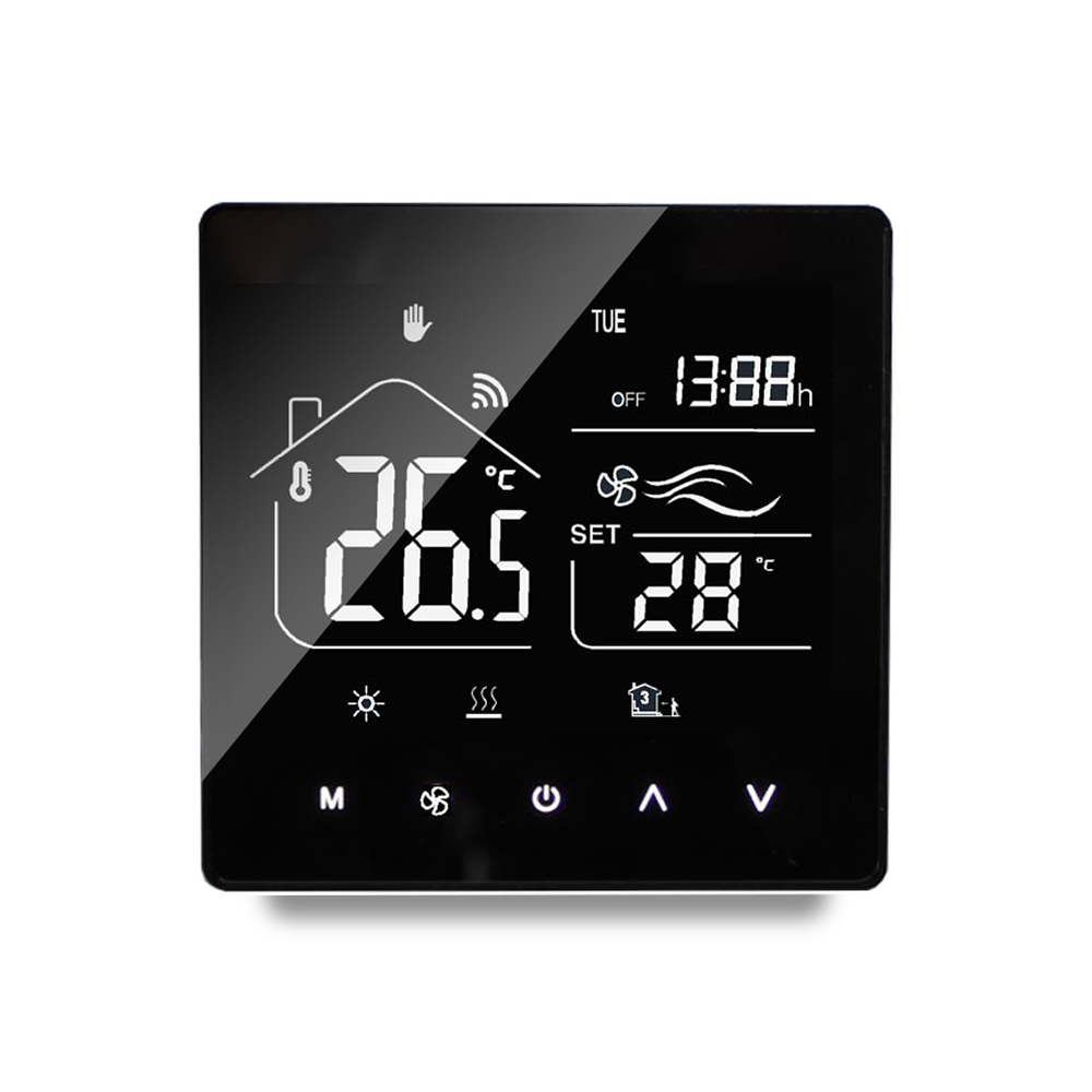 WiFi Smart Touch Thermostat Temperature Controller For  Central Air Conditioner 3 Speed Fan Coil Unit Control