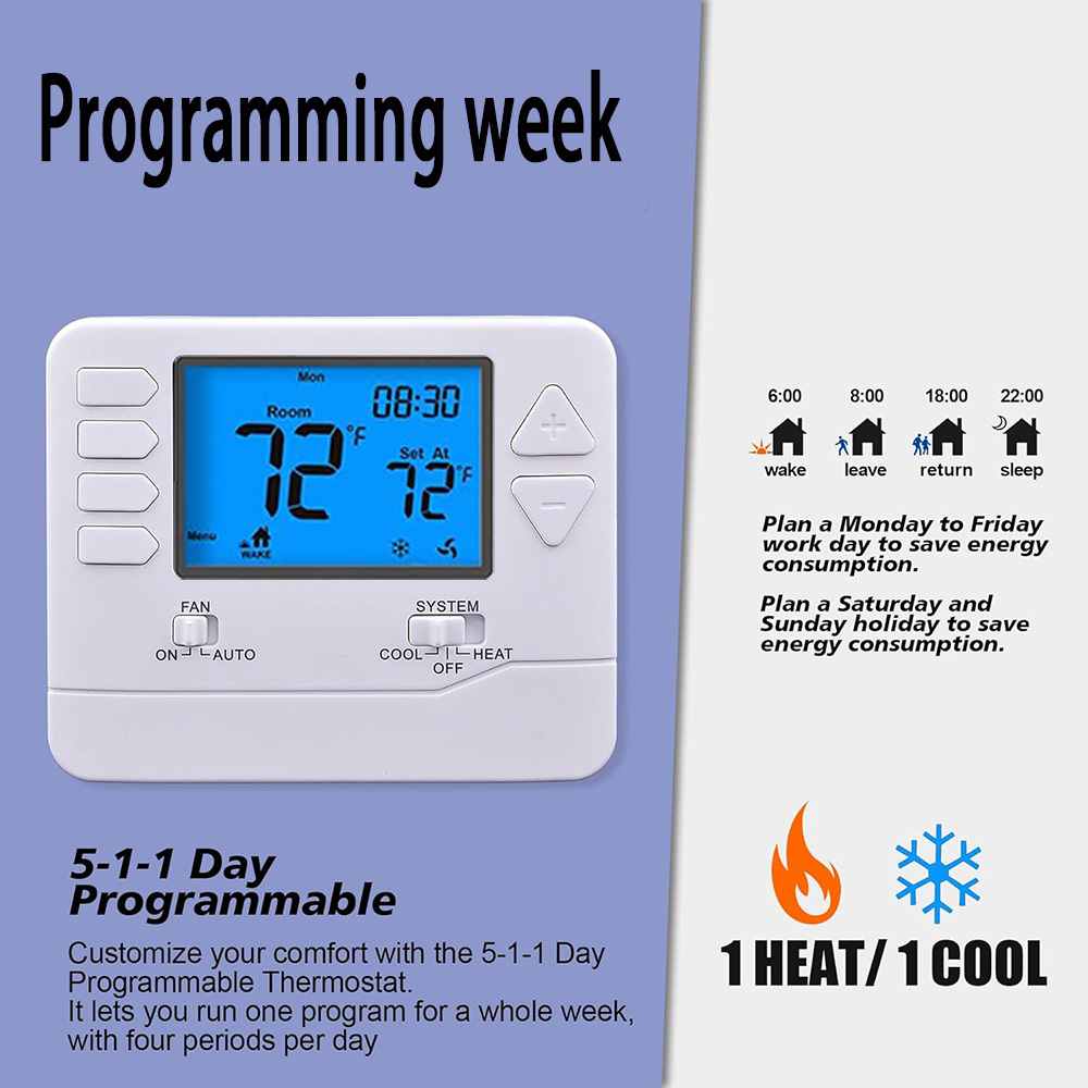 Intelligent Room Thermostat Digital Programmable Temperature Controller for Air Conditioner