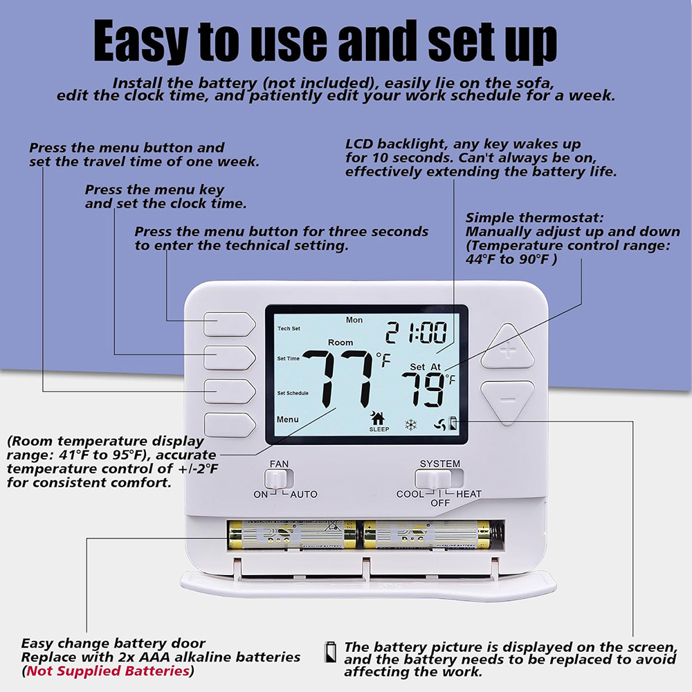 Intelligent Room Thermostat Digital Programmable Temperature Controller for Air Conditioner