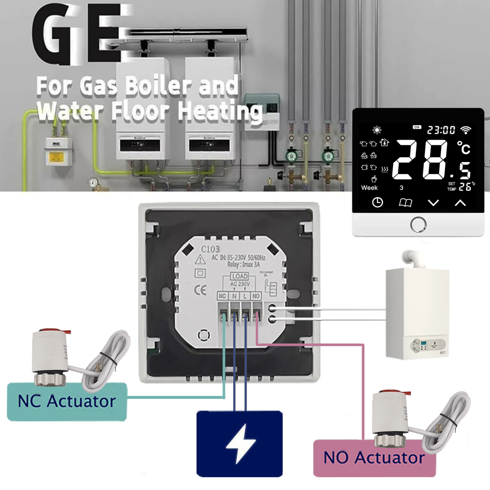 Actuators, Thermoelectric Actuator,Underfloor Actuator,Electric Thermal Actuator,Actuator for underfloor heating 230 V,Water Underfloor Heating Actuator