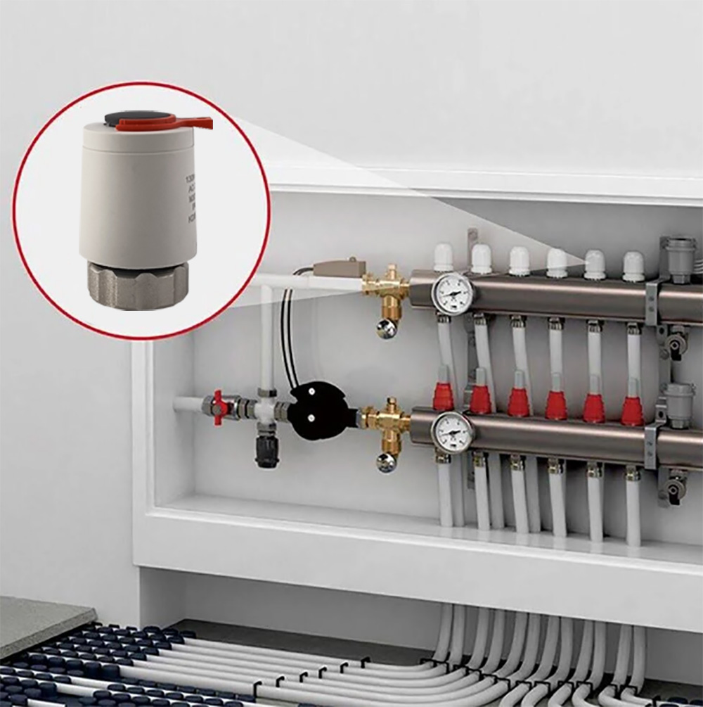 Actuators, Thermoelectric Actuator,Underfloor Actuator,Electric Thermal Actuator,Actuator for underfloor heating 230 V,Water Underfloor Heating Actuator