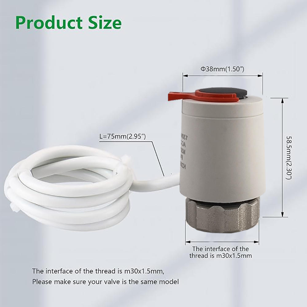 Actuators, Thermoelectric Actuator,Underfloor Actuator,Electric Thermal Actuator,Actuator for underfloor heating 230 V,Water Underfloor Heating Actuator