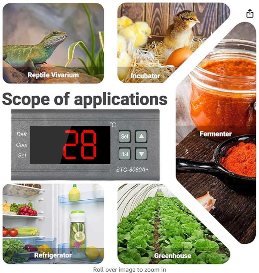 STC-8080A+ Digital Display Thermostat Regulator Thermoregulator for Cold Storage Refrigerated Truck
